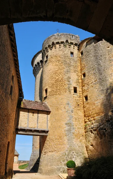 Francia, pintoresco castillo de Fenelon en Dordoña — Foto de Stock