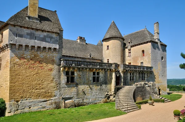 France, picturesque castle of Fenelon in Dordogne — Stock Photo, Image