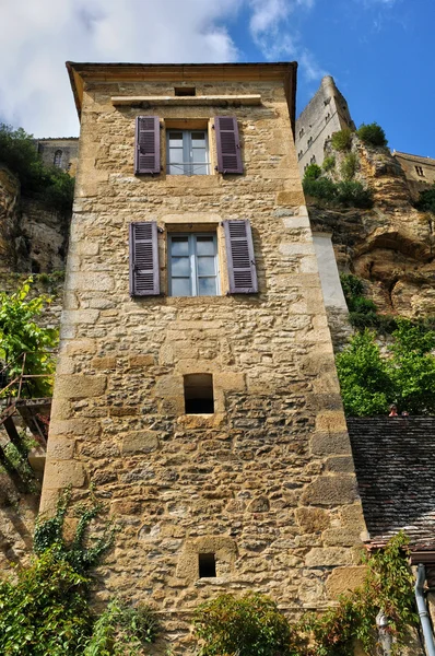 França, pitoresca aldeia de Beynac em Dordogne — Fotografia de Stock