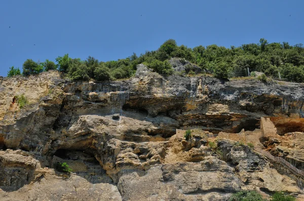 Franciaország, la roque-gageac dordogne-ban festői falu — Stock Fotó