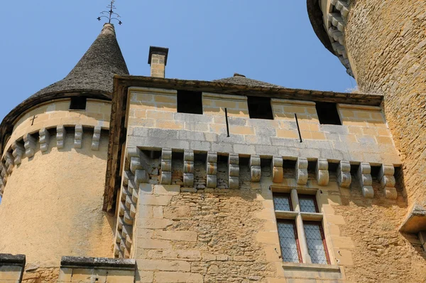 Франція, мальовничий замок puymartin в Дордонь — стокове фото