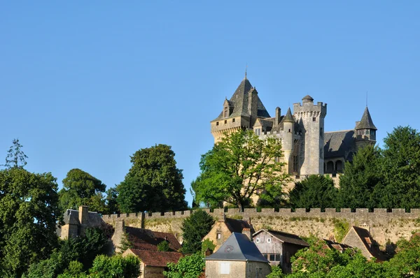 Francja, średnim wieku zamek montfort w dordogne — Zdjęcie stockowe