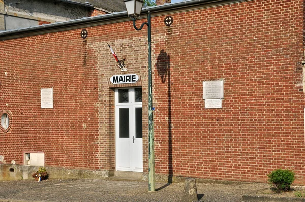 Ile de France, city hall of Charmont — Stock Photo, Image