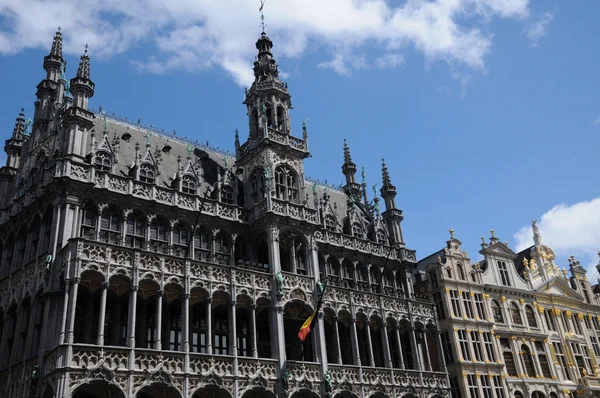 Picturesque Grand Place of Brussels in Belgium — стоковое фото