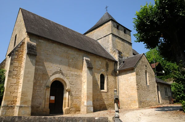 Biserica pitorească Sainte Mondane din Dordogne — Fotografie, imagine de stoc