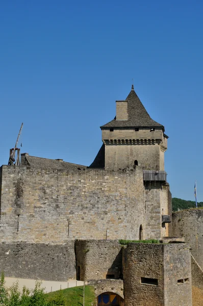 Pintoresco castillo de Castelnaud en Dordoña — Foto de Stock