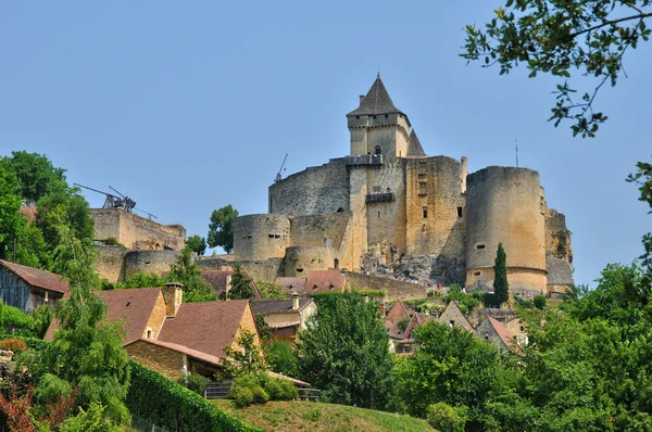 Picturesque castle of Castelnaud in Dordogne — Stock Photo, Image