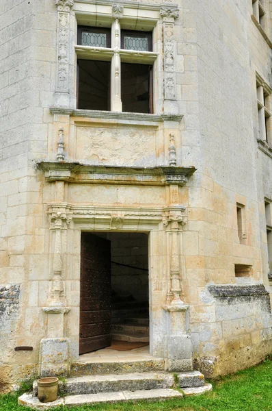 Franciaország, reneszánsz kastély dordogne-ban puyguilhem — Stock Fotó