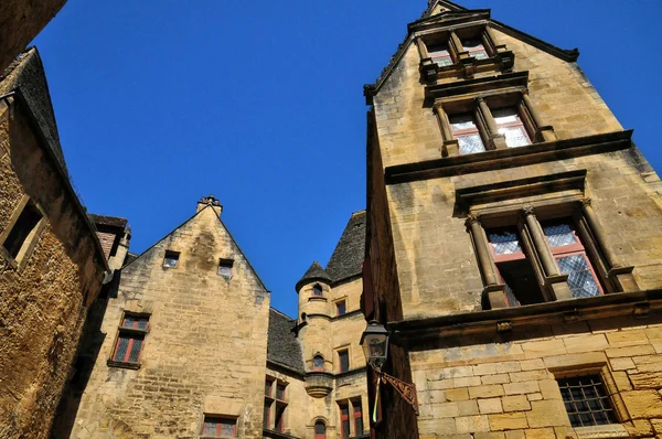 Perancis, kota indah Sarlat la Caneda di Dordogne — Stok Foto