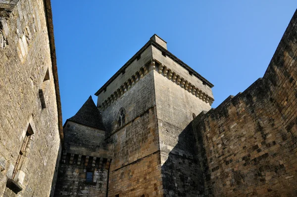 Frankrike, pittoreska slottet av castelnaud i dordogne — Stockfoto