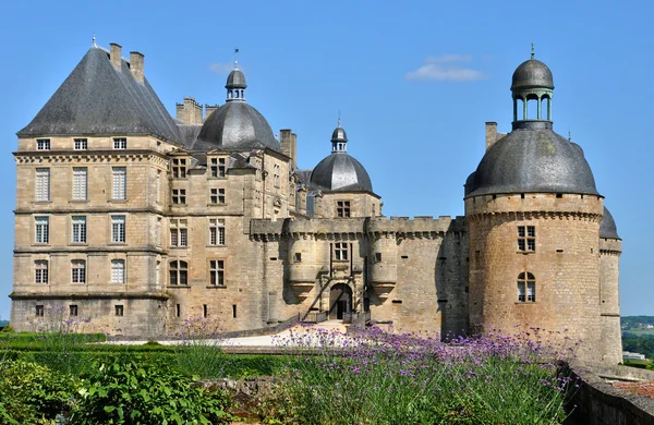 France, castle of Hautefort in Dordogne — Stock Photo, Image