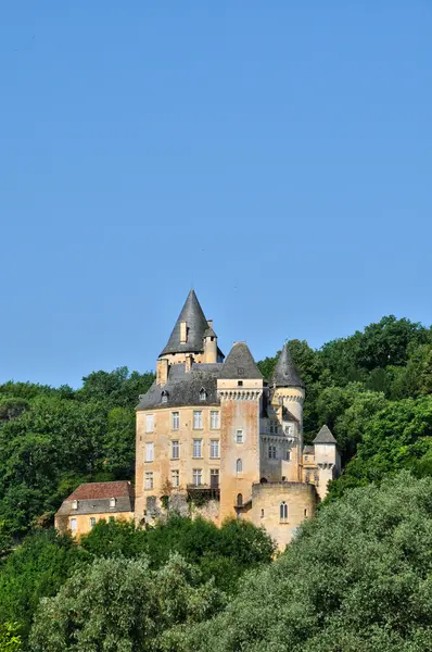 França, pitoresca Chateaux de la Rouge em Saint Cyprien — Fotografia de Stock