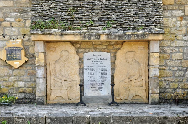 프랑스, castelnaud 라 펠의 전쟁 기념관 — 스톡 사진