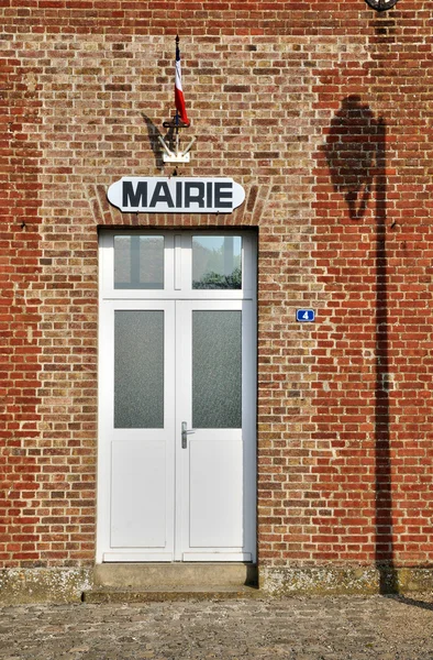 Ile de France, city hall of Charmont — Stock Photo, Image