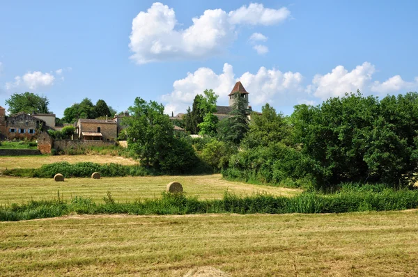 França, pitoresca aldeia de Lacapelle Biron — Fotografia de Stock