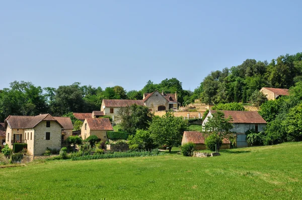 Franciaország, festői falu sainte-mondane — Stock Fotó