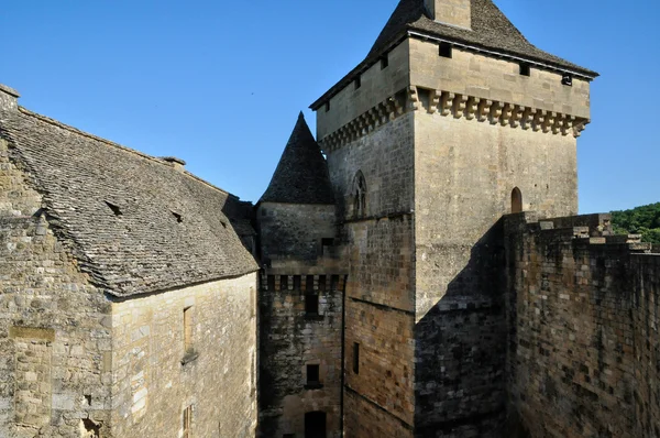 Franța, castelul pitoresc Castelnaud din Dordogne — Fotografie, imagine de stoc