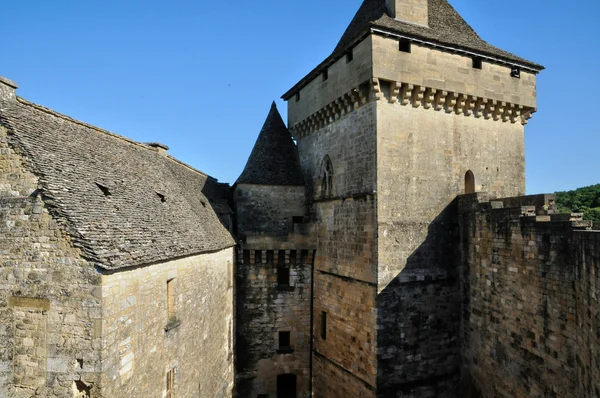 프랑스 도르도뉴에 castelnaud의 아름 다운 성 — 스톡 사진