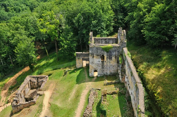 France, picturesque castle of Commarque in Dordogne — Stock Photo, Image