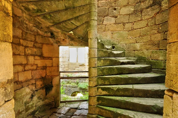 França, pitoresco castelo de Commarque em Dordogne — Fotografia de Stock