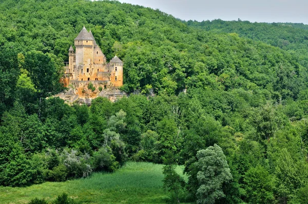France, picturesque castle of Laussel in Dordogne — Stock Photo, Image
