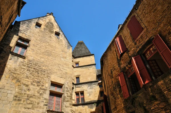 Francja, malowniczego miasta sarlat la Caneda czarnego w dordogne — Zdjęcie stockowe