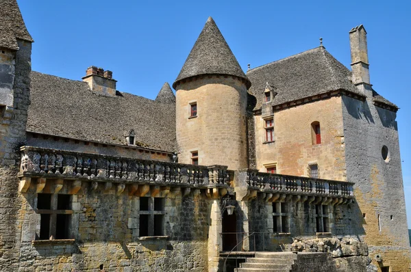 França, pitoresco castelo de Fenelon em Dordonha — Fotografia de Stock