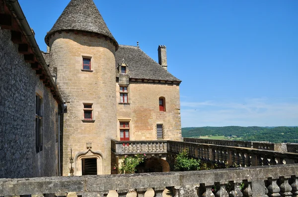 França, pitoresco castelo de Fenelon em Dordonha — Fotografia de Stock