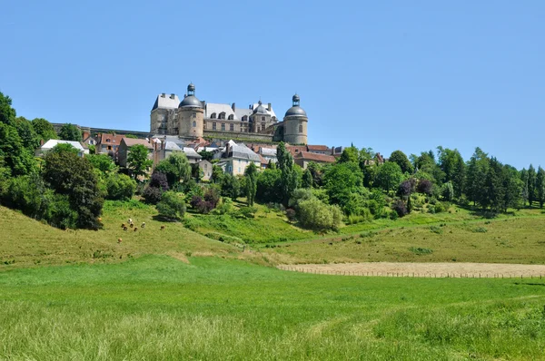 França, castelo de Hautefort em Dordonha — Fotografia de Stock