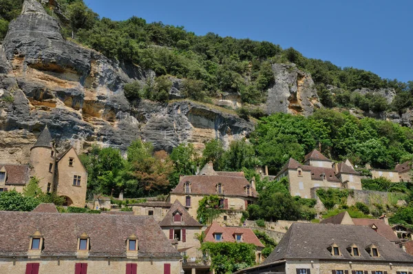 France, picturesque village of La Roque Gageac in Dordogne — Stock Photo, Image