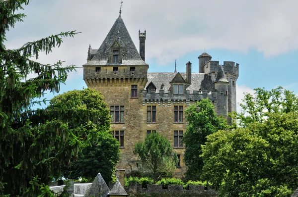 Frankrig, midaldrende slot Montfort i Dordogne - Stock-foto
