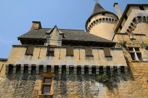 Francie, malebný hrad puymartin v oblasti dordogne — Stock fotografie