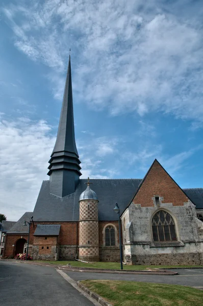 Frankrike, pittoreska kyrkan av la feuillie i normandie — Stockfoto