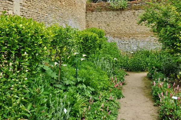 Francia, jardín del castillo canónico en Normandía — Foto de Stock