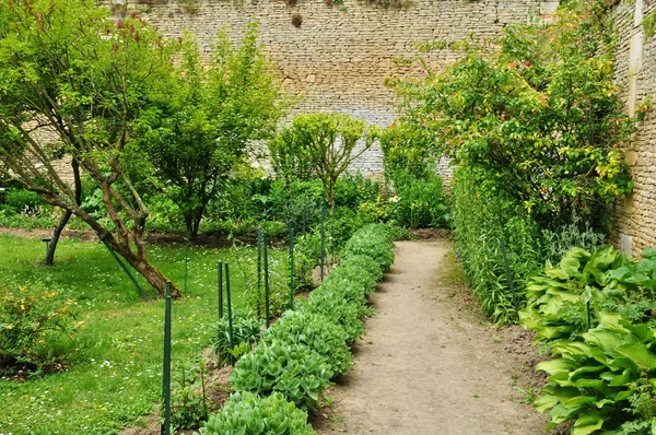 Francia, jardín del castillo canónico en Normandía — Foto de Stock