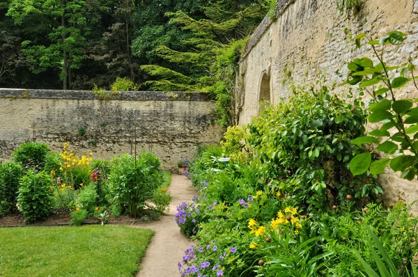 France, canon castle garden in Normandie — Stock Photo, Image