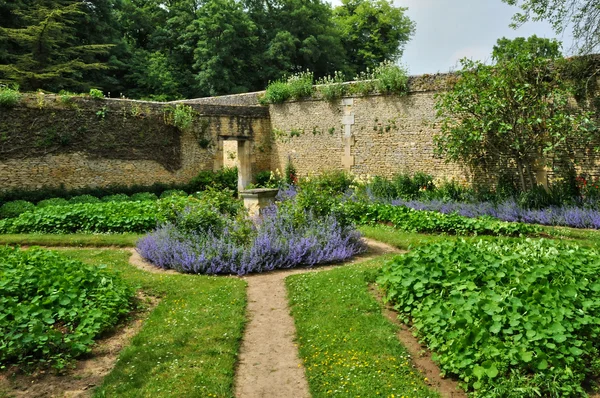 Франция, канонический сад замка в Нормандии — стоковое фото