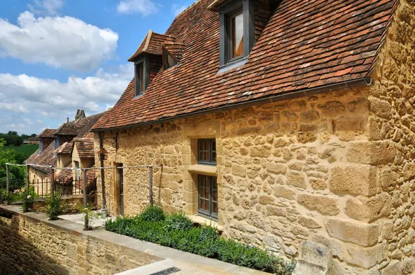 França, pitoresca aldeia de Montfort em Dordogne — Fotografia de Stock
