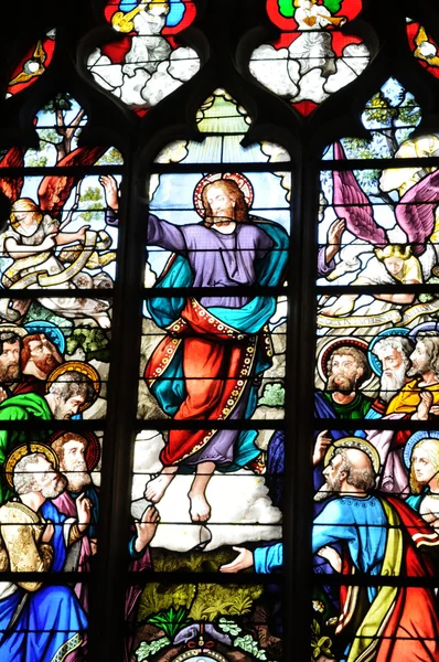 France, historical church of Lyons la Foret in Normandie — Stock Photo, Image