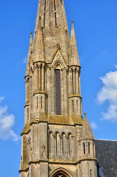 França, igreja histórica de Saint Aubain sur Mer — Fotografia de Stock