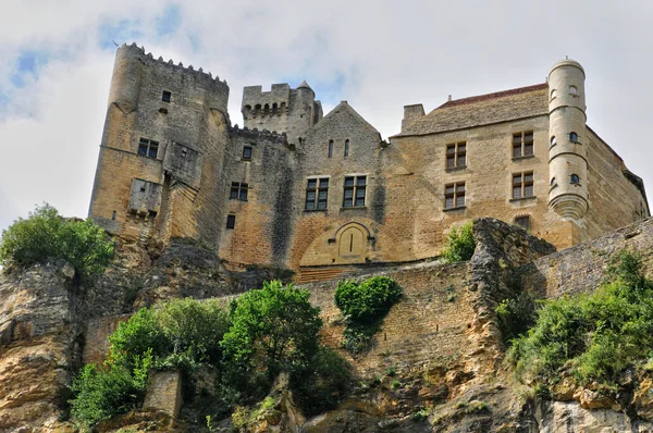 França, castelo de Beynac na Idade Média em Dordonha — Fotografia de Stock