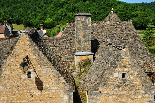 Franciaország, festői falu a saint amand de coly — Stock Fotó
