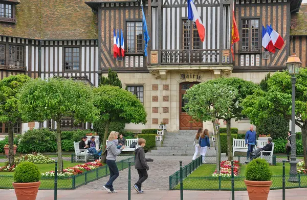 Franciaország, a festői város Deauville Normandie — Stock Fotó