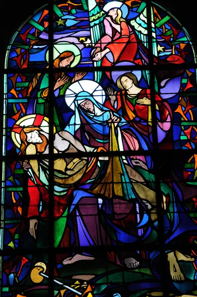 Francia, iglesia histórica de Lassay les Chateaux — Foto de Stock