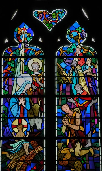 França, igreja histórica de Lassay les Chateaux — Fotografia de Stock