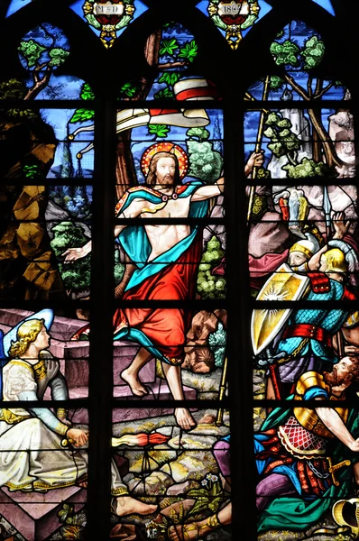 Francia, iglesia histórica de Lyon la Foret en Normandía — Foto de Stock