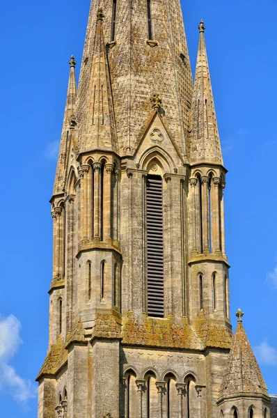 Francia, iglesia histórica de Saint Aubain sur Mer — Foto de Stock