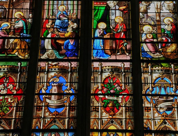 Francia, storica chiesa di San Martino di Villers sur Mer — Foto Stock