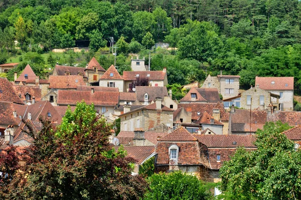 Franciaország, festői faluban, a saint-cyprien — Stock Fotó