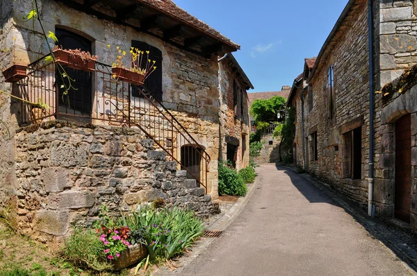 França, pitoresca aldeia de Loubressac — Fotografia de Stock